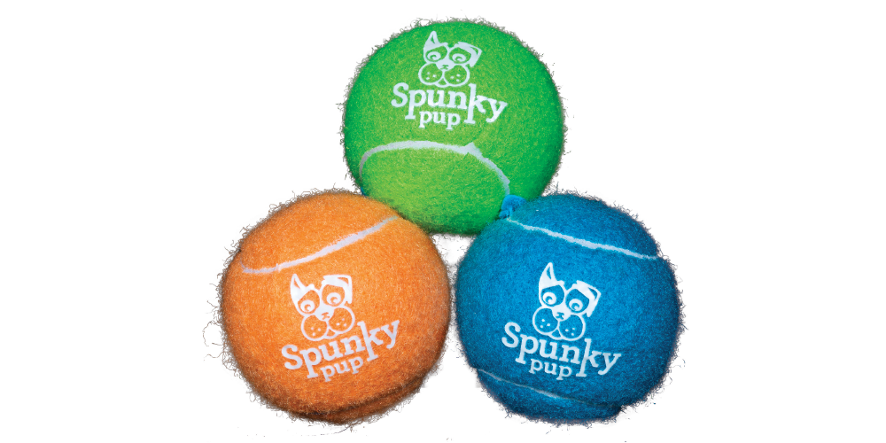 Spunky Pup - Tennis Balls Glow Logo